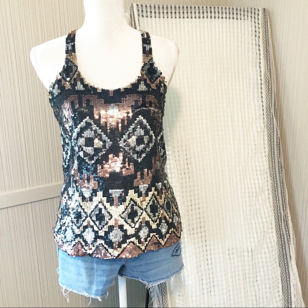 Parker | completely sequined racerback tank top
